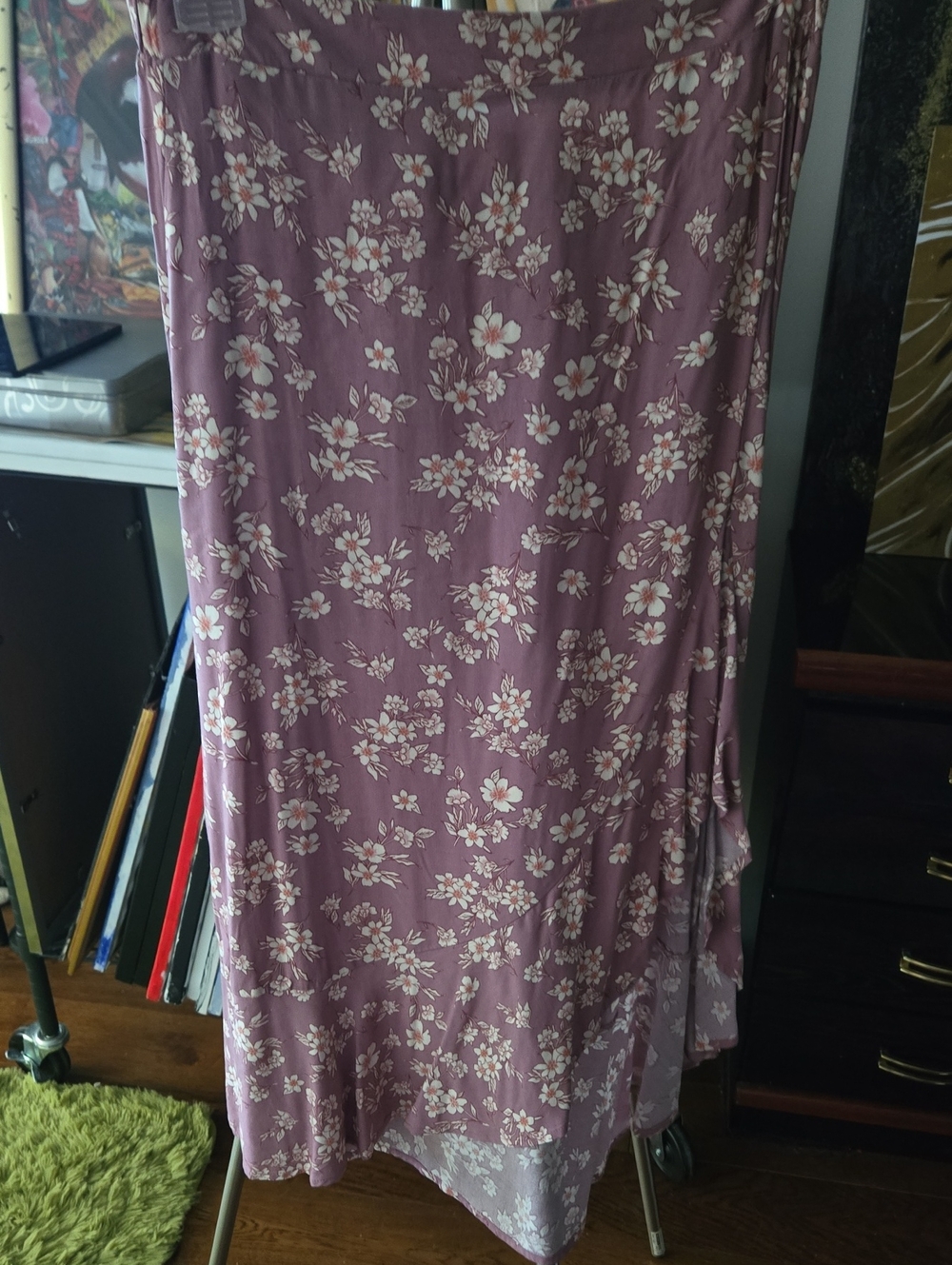Floral Mauve Maxi Dress - Women